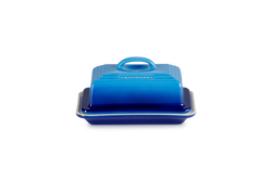 Le Creuset Azure Butter Dish, durable glazed stoneware, thermoresistant, scratch-resistant, dishwasher safe – Keans