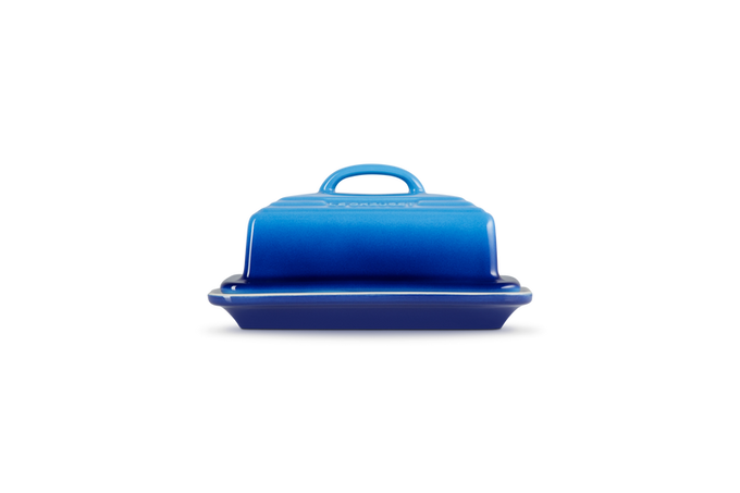 Le Creuset Butter Dish in Azure blue, durable stoneware, stylish kitchen accessory - Keans Claremorris
