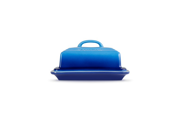 Le Creuset Butter Dish in Azure blue, durable stoneware, stylish kitchen accessory - Keans Claremorris