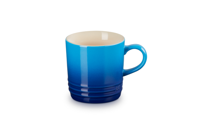 Le Creuset Azure 200ml stoneware cappuccino mug, heat-retentive, scratch-resistant, dishwasher safe – Keans Claremorris