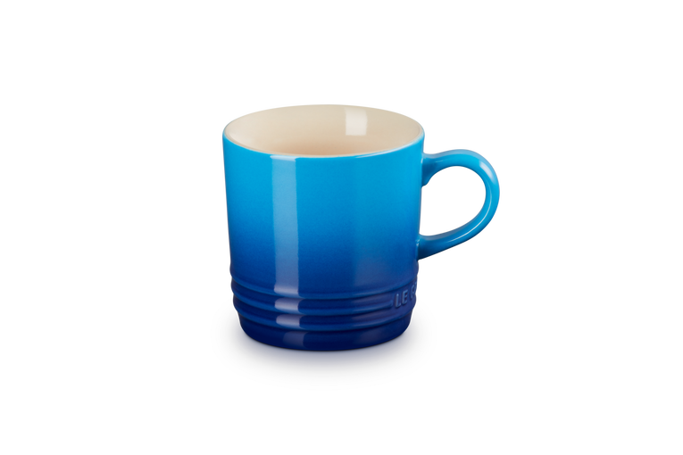 Le Creuset Azure 200ml stoneware cappuccino mug, heat-retentive, scratch-resistant, dishwasher safe – Keans Claremorris