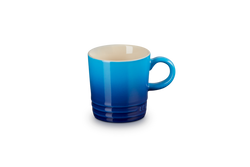 Le Creuset 100ml Azure stoneware espresso mug, scratch-resistant, durable, dishwasher safe – available at Keans Claremorris.