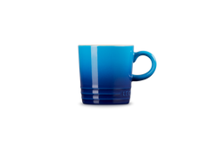 Le Creuset Stoneware Espresso Mug 100ml in Azure blue, durable and stylish, available at Keans Claremorris.