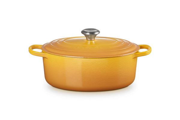 Le Creuset Oval Casserole 27cm in Nectar, enamelled cast iron, oven to table, heat-resistant knob, Keans Claremorris.