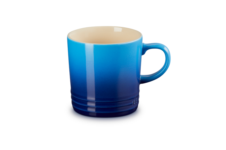 Le Creuset 350ml Azure Blue stoneware mug, durable, heat-retentive, scratch-resistant, perfect for tea or coffee – Keans
