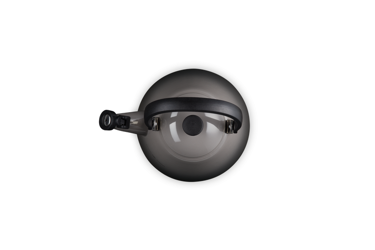 Le Creuset Kone Kettle 1.6L Flint grey enamel, durable stovetop kettle – available at Keans Claremorris