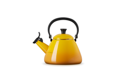 Le Creuset Kone Kettle 1.6L Nectar, durable enamel finish, ergonomic handle – available at Keans Claremorris.
