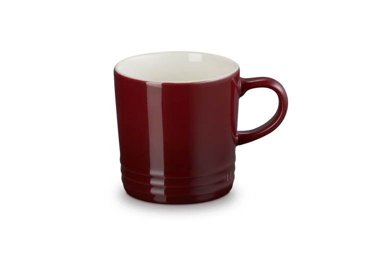 Le Creuset 350ml Garnet stoneware mug, durable, heat-retentive, scratch-resistant glaze – available at Keans Claremorris.