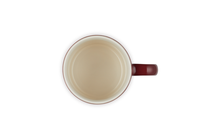 Le Creuset 350ml Garnet Stoneware Mug, durable and vibrant, available at Keans Claremorris.