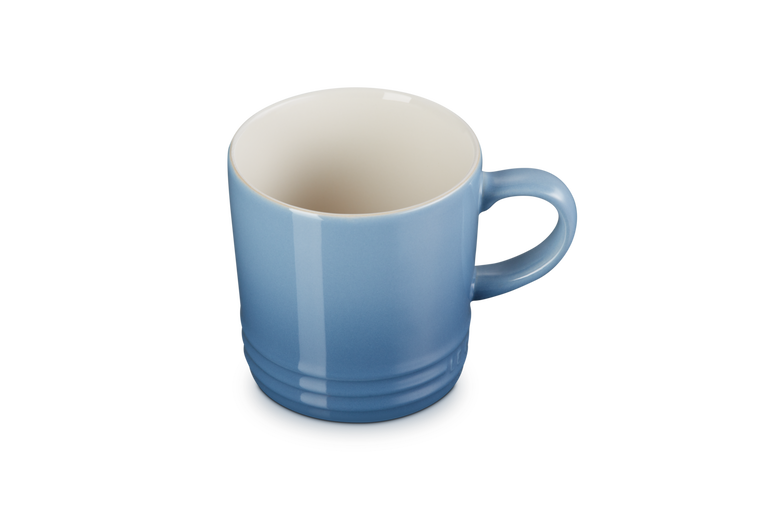 Le Creuset 350ml Chambray Stoneware Mug, durable and stylish, available at Keans Claremorris.