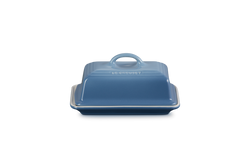 Le Creuset Chambray Butter Dish, durable glazed stoneware, microwave & freezer safe, scratch-resistant, from Keans