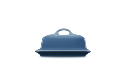 Le Creuset Butter Dish in Chambray Blue, durable stoneware, elegant kitchen accessory - Keans Claremorris