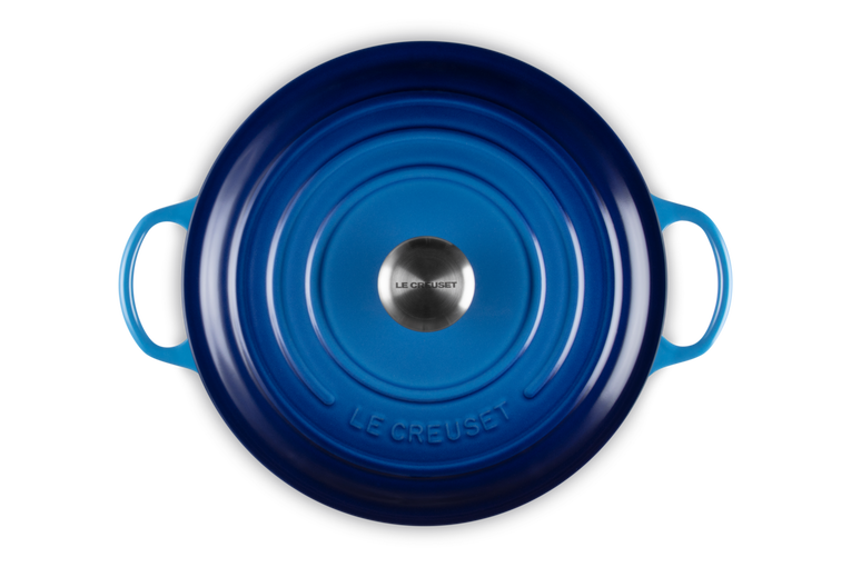 Le Creuset Signature 28cm Azure Soup Pot – Durable Cast Iron Cookware | Keans Claremorris