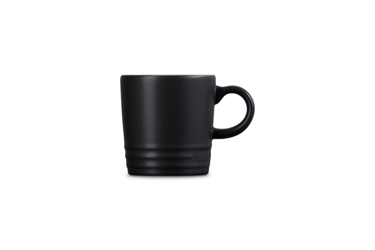 Le Creuset Stoneware Espresso Mug 100ml in Satin Black – Durable, stylish coffee cup | Keans Claremorris