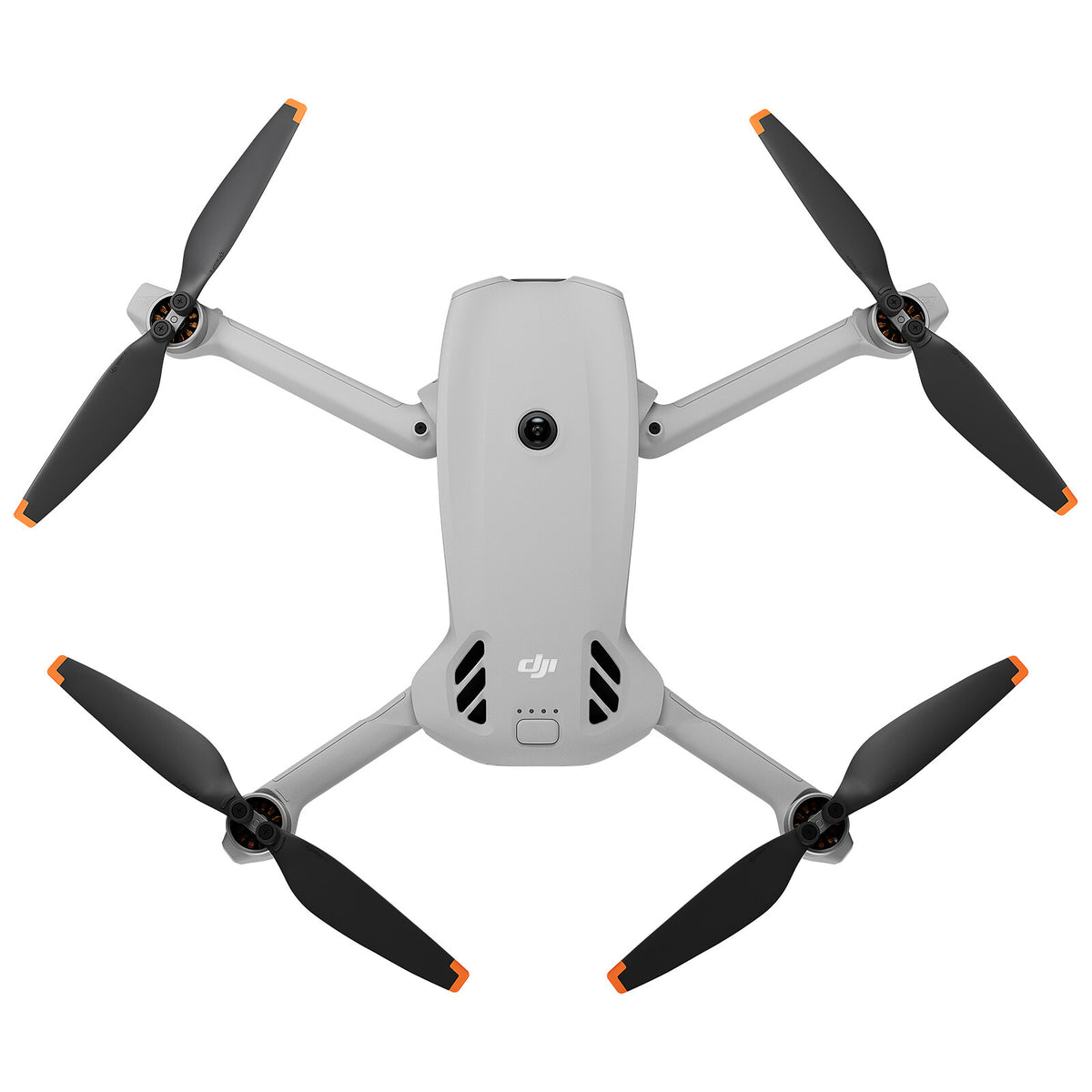 Top view of DJI Lito X1 drone showing body, camera, and four propellers with orange tips