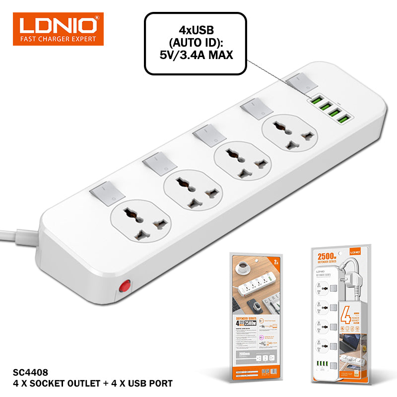 LDNIO Power Socket Surge + Switched | 691441 Keans Claremorris