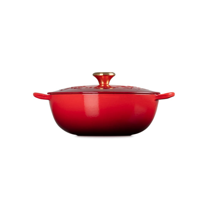 Le Creuset Christmas Soup Pot Holly Cerise - Image 2