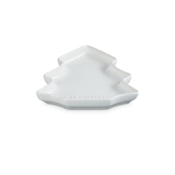 Le Creuset Christmas Tree Plate White