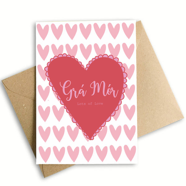 Lots of Love Card with A6 size, 350gsm silk card, eco-friendly envelope, greeting for new baby – Keans Claremorris.