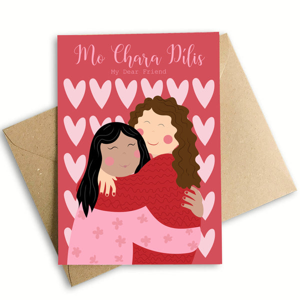 My Dear Friend Card with A6 size, 350gsm silk card, eco-friendly envelope, congratulatory message – Keans Claremorris.