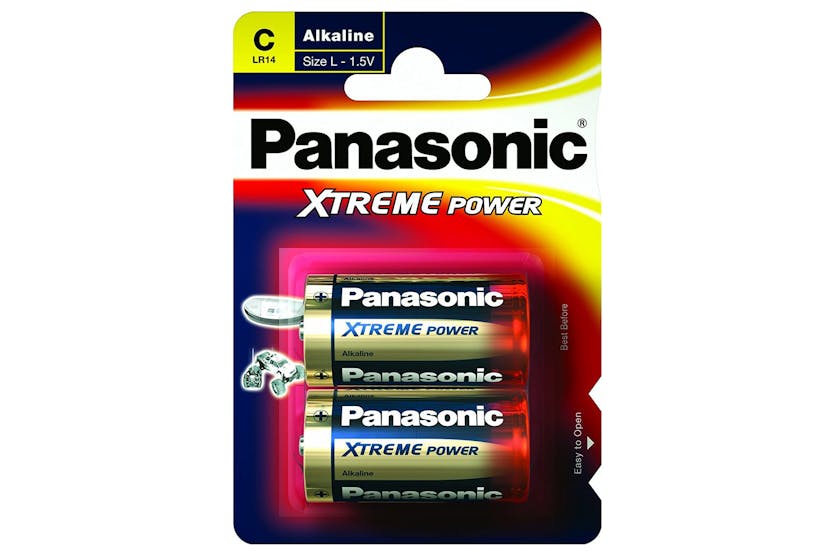 Panasonic Extreme Power Gold C Size LR14X/2BP alkaline battery, reliable power for high drain devices - Keans Claremorris