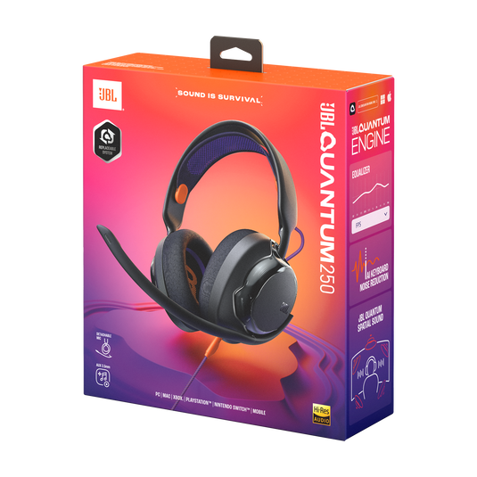 Jbl Quantum 250, Gaming-Wired Over-Ear Headset, Black | JBLQTUM250BLK - Image 6