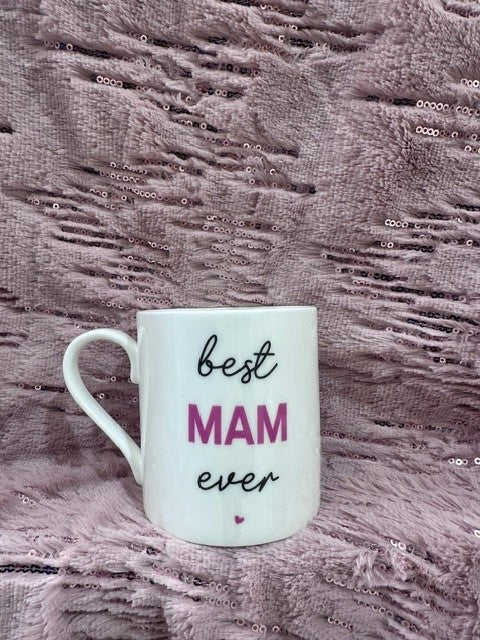 Love The Mug "Best Mam" 375ml fine china mug, white gloss, dishwasher & microwave safe, by Keans Claremorris