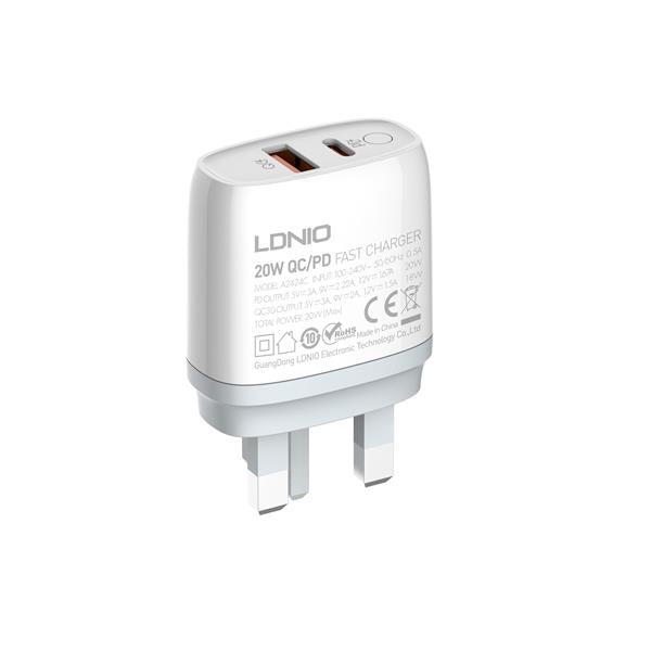 Ldnio 20W PD/QC3.0 USB-C & A Charger | Keans Claremorris