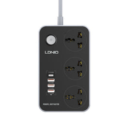 Ldnio 2M Socket Power Extention Strip - Black | 691151n | Keans Claremorris