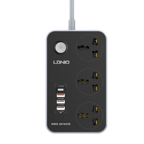 Ldnio 2M Socket Power Extention Strip - Black | 691151n | Keans Claremorris