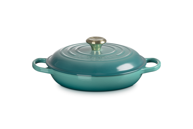 Le Creuset 30cm Shallow Casserole Blue Riviera Keans Claremorris