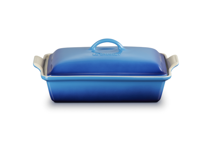 Le Creuset 33cm Rectangular Dish w/lid Azure Keans Claremorris