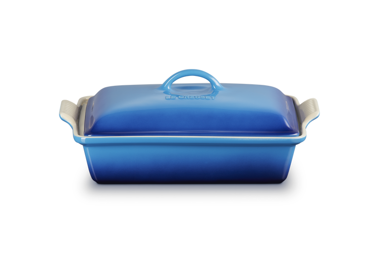 Le Creuset 33cm Rectangular Dish w/lid Azure Keans Claremorris