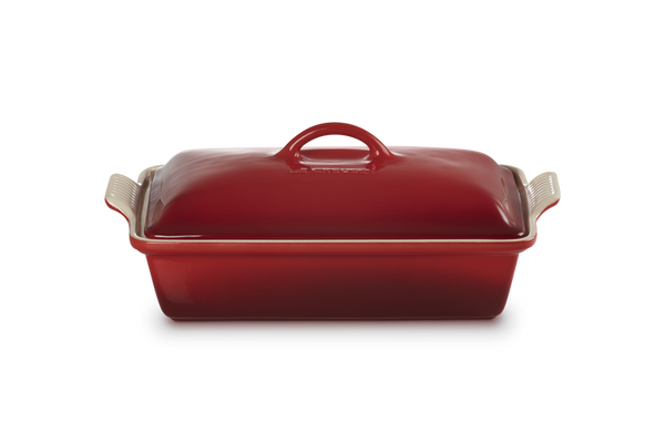 Le Creuset 33cm Rectangular Dish w/lid Cerise Keans Claremorris