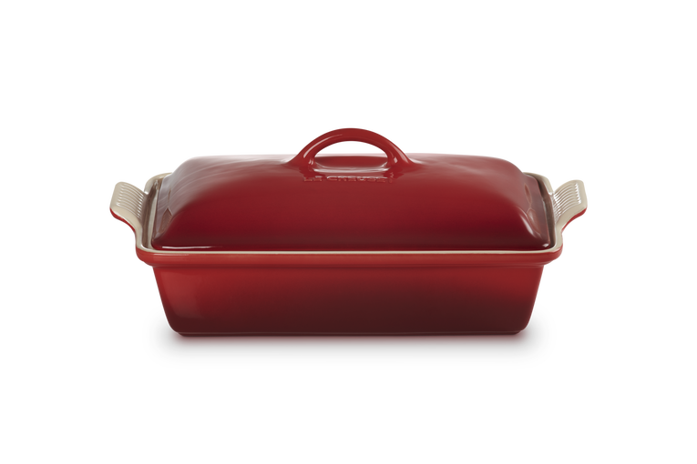 Le Creuset 33cm Rectangular Dish w/lid Cerise Keans Claremorris