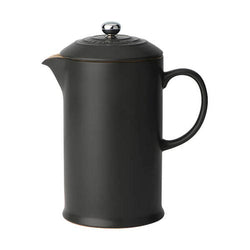 Le Creuset 1.3L black stoneware grand teapot with drip-resistant spout, cool-touch handle, durable glaze – Keans Claremorris.