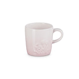 Le Creuset 200ml Shell Pink Cappuccino Mug, durable stoneware, stylish design – available at Keans Claremorris.