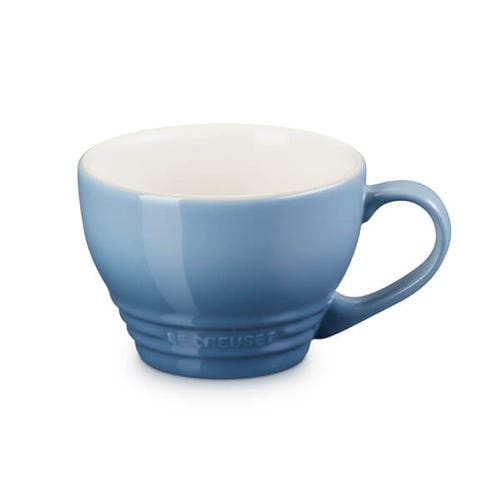 Le Creuset Stoneware Grand Mug 400ml Chambray, durable, scratch-resistant, dishwasher safe – available at Keans Claremorris.