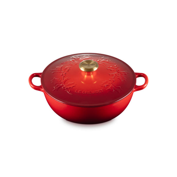 Le Creuset Christmas Soup Pot Holly Cerise Keans Claremorris