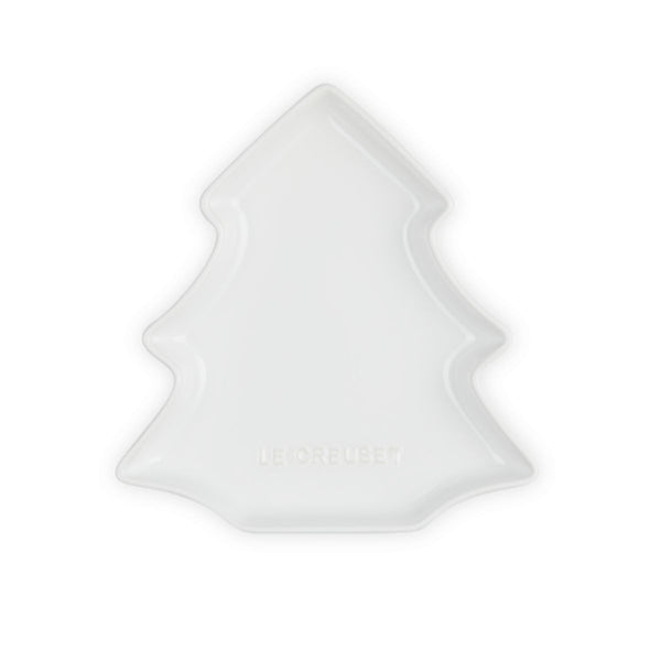 Le Creuset Christmas Tree Plate White Keans Claremorris