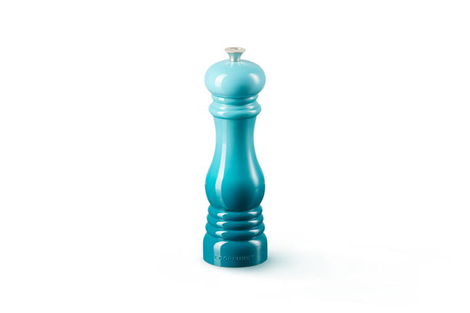 Le Creuset Classic 21cm Teal Salt Mill with durable ceramic grinder, adjustable grind, ABS plastic – Keans Claremorris