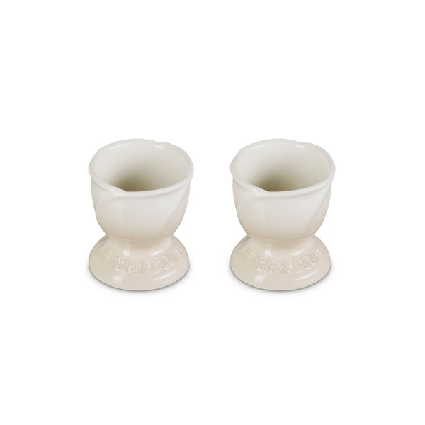 Le Creuset Meringue Egg Cup set of 2, durable stoneware, vibrant design - available at Keans Claremorris.