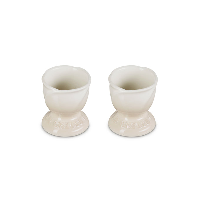 Le Creuset Meringue Egg Cup set of 2, durable stoneware, vibrant design - available at Keans Claremorris.