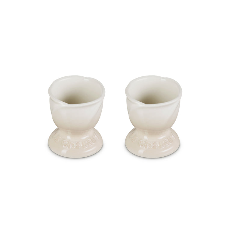 Le Creuset Meringue Egg Cup set of 2, durable stoneware, vibrant design - available at Keans Claremorris.