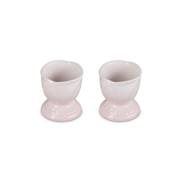Le Creuset Shell Pink Egg Cup set of 2, durable stoneware, La Jardin collection, available at Keans Claremorris.