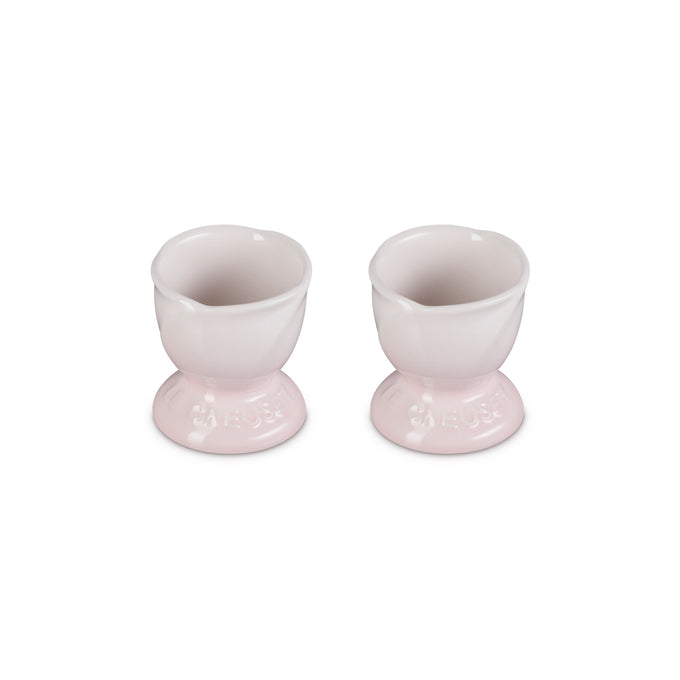 Le Creuset Shell Pink Egg Cup set of 2, durable stoneware, La Jardin collection, available at Keans Claremorris.