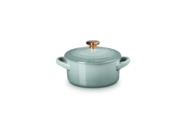 Le Creuset Heart Mini Petite Round Casserole 250ml Sea Salt - stoneware, scratch-resistant, oven & dishwasher safe | Keans