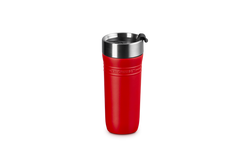 Le Creuset On The Go 350ml Travel Mug in vibrant color, durable and leak-proof, available at Keans Claremorris.