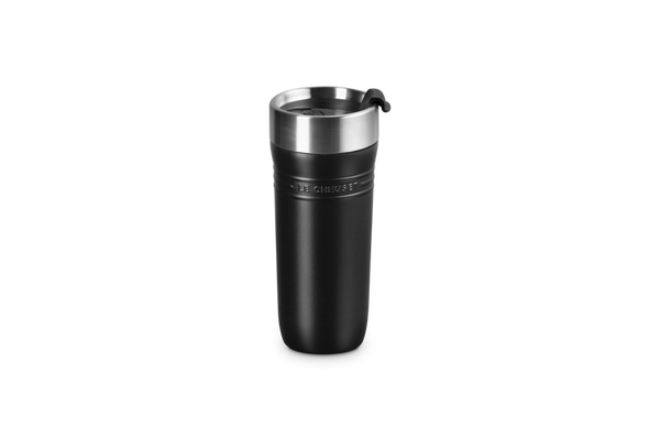 Le Creuset On The Go 350ml stainless steel travel mug with double-wall insulation and leakproof lid – Keans Claremorris