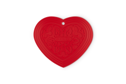 Le Creuset heart-shaped silicone trivet, heat-resistant up to 250°C, dishwasher safe, perfect for hot pots – Keans